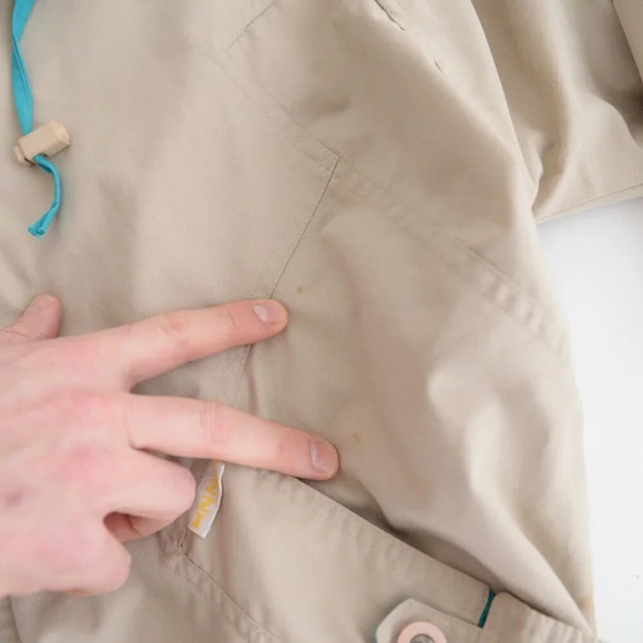 Vintage 90's Innovations By Izzi Tan & Teal Button  Up Windbreaker Jacket Medium - Picture 15 of 16